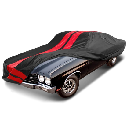 iCarCover Chevrolet Chevelle Black Red Pro Series Car Cover