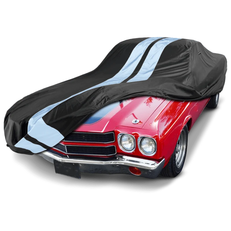 iCarCover Chevrolet El Camino Black Gray Pro Series Car Cover