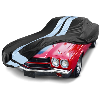 iCarCover Chevrolet El Camino Black Gray Pro Series Car Cover