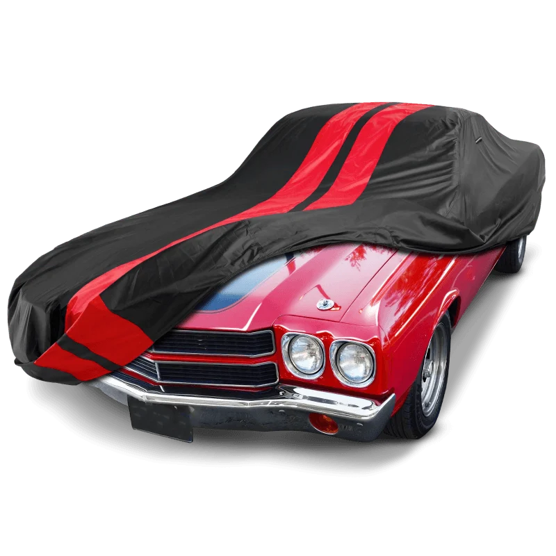 iCarCover Chevrolet El Camino Black Red Pro Series Car Cover