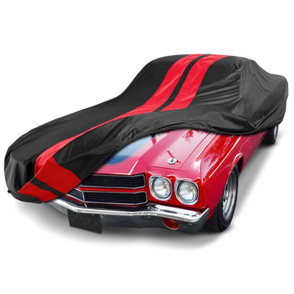 iCarCover Chevrolet El Camino Black Red Pro Series Car Cover