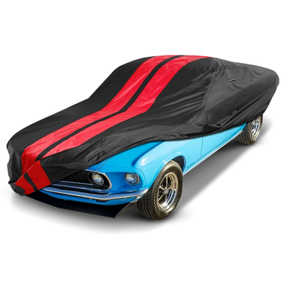 iCarCover Ford Mustang Black Red Pro Series Car Cover