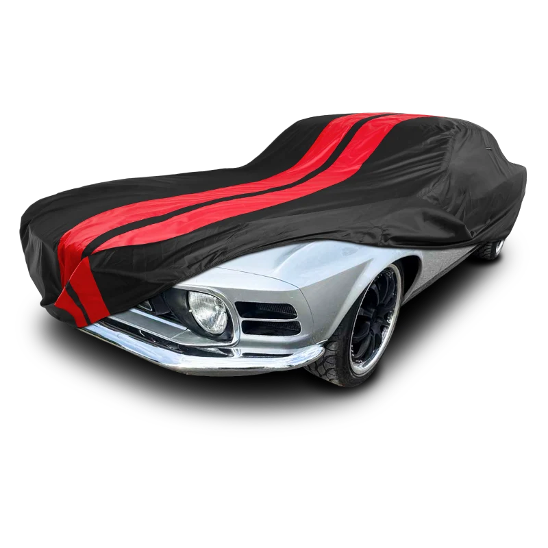 iCarCover Ford Mustang Black Red Pro Series Car Cover