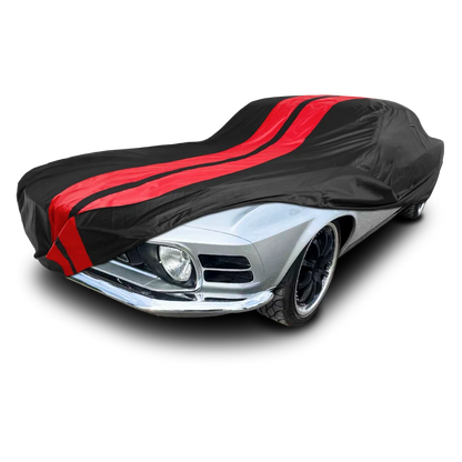 iCarCover Ford Mustang Black Red Pro Series Car Cover