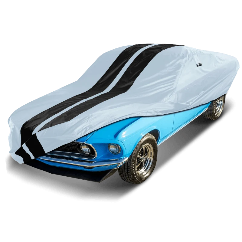 iCarCover Ford Mustang Gray Black Pro Series Car Cover