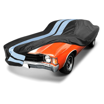 iCarCover Chevrolet Chevelle Black Gray Pro Series Car Cover