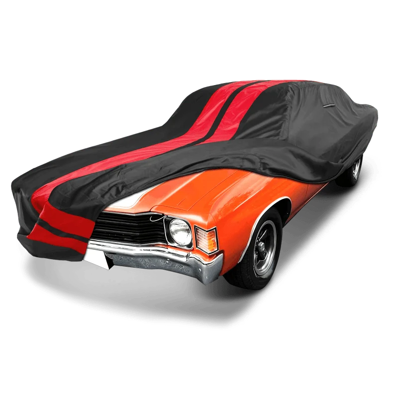 iCarCover Chevrolet Chevelle Black Red Pro Series Car Cover