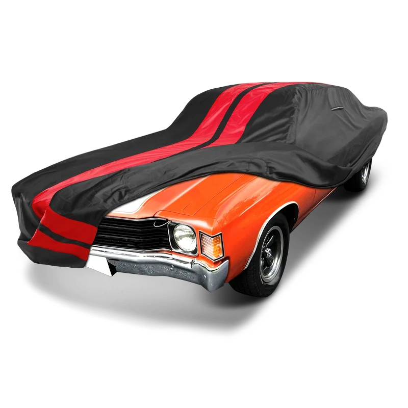 iCarCover Chevrolet Chevelle Black Red Pro Series Car Cover