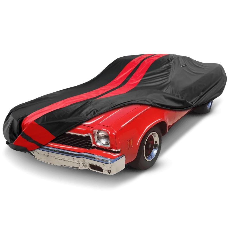 iCarCover Chevrolet El Camino Black Red Pro Series Car Cover