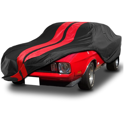 iCarCover Ford Mustang Black Red Pro Series Car Cover