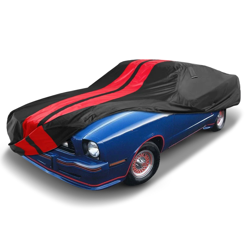 iCarCover Ford Mustang Black Red Pro Series Car Cover
