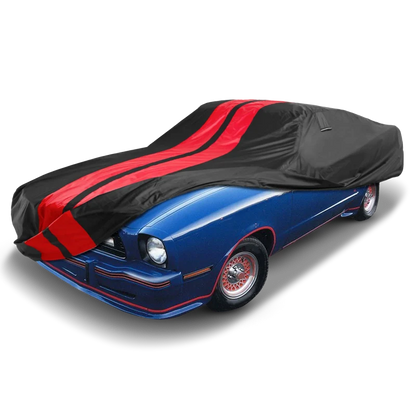 iCarCover Ford Mustang Black Red Pro Series Car Cover