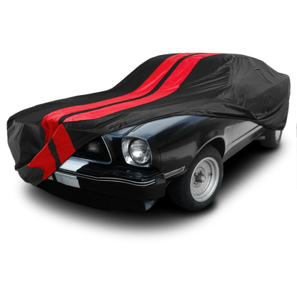 iCarCover Ford Mustang Black Red Pro Series Car Cover