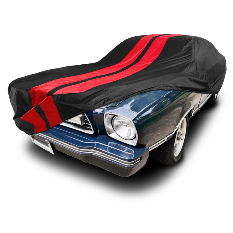 iCarCover Ford Mustang Black Red Pro Series Car Cover