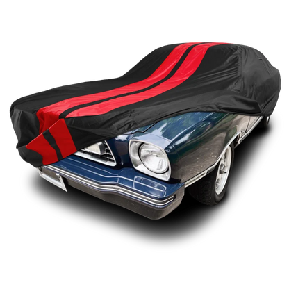 iCarCover Ford Mustang Black Red Pro Series Car Cover