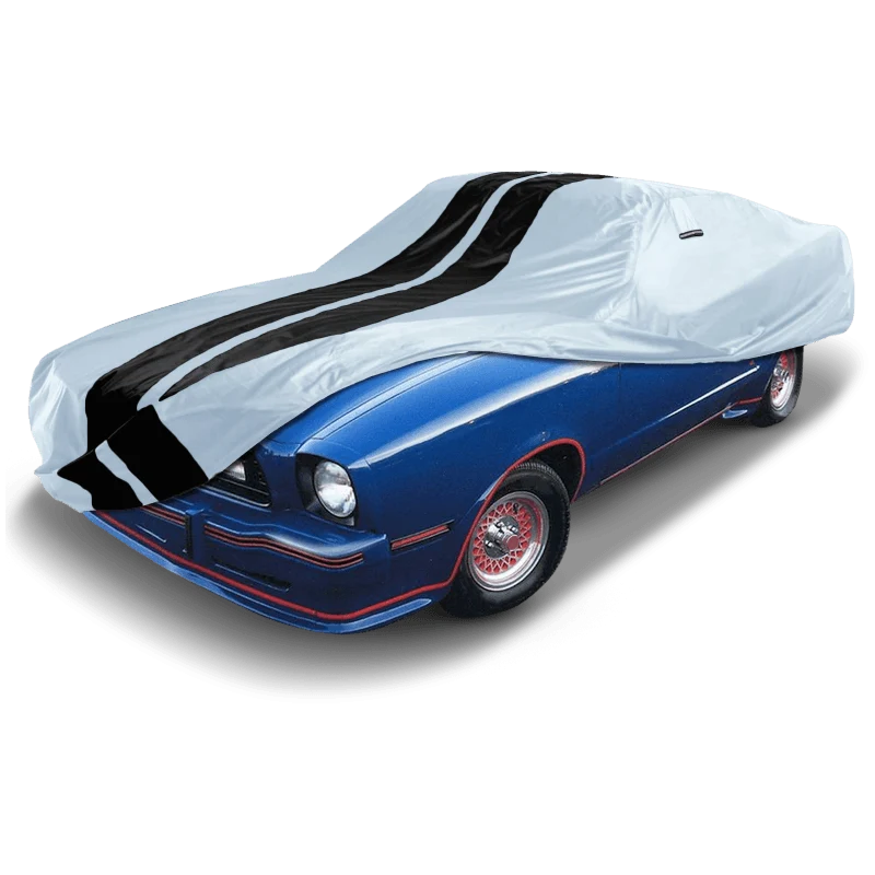 iCarCover Ford Mustang Gray Black Pro Series Car Cover