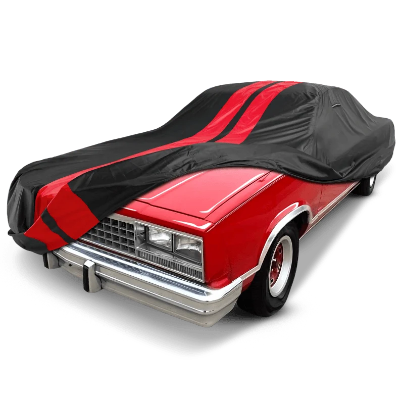 iCarCover Chevrolet El Camino Black Red Pro Series Car Cover
