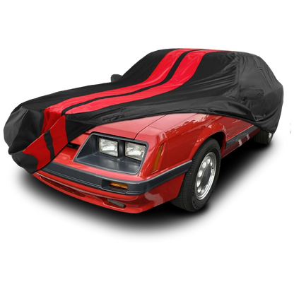 iCarCover Ford Mustang Black Red Pro Series Car Cover