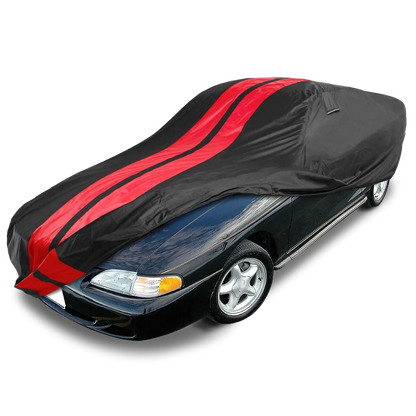 iCarCover Ford Mustang Black Red Pro Series Car Cover