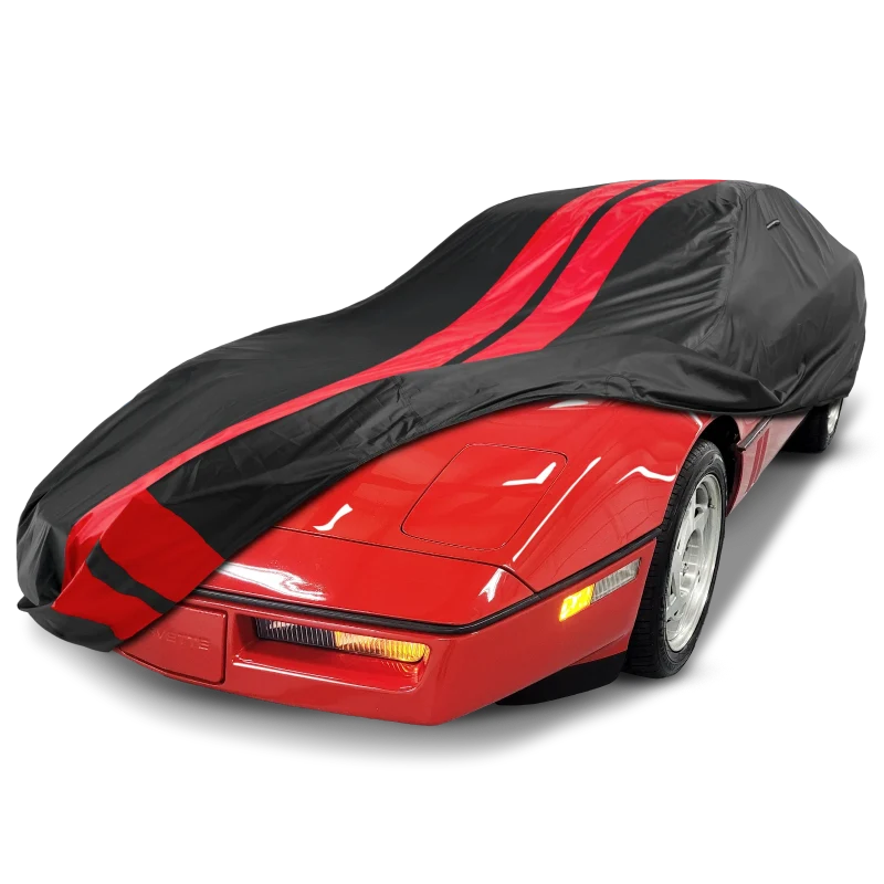 iCarCover Chevrolet Corvette Black Red Pro Series Car Cover