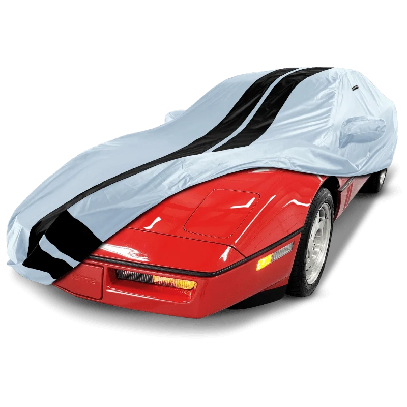iCarCover Chevrolet Corvette Gray Black Pro Series Car Cover