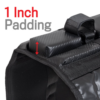 Truck Tailgate Pad for Mountain Bikes Surf Kayak Outdoor Tailgate Protector - Durable 1" Foam Cover with Carbon Fiber Design, Shock Resistant