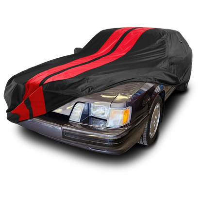 iCarCover Ford Mustang Black Red Pro Series Car Cover