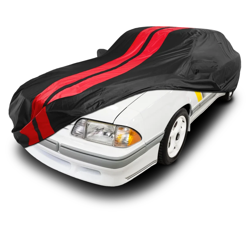 iCarCover Ford Mustang Black Red Pro Series Car Cover
