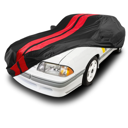 iCarCover Ford Mustang Black Red Pro Series Car Cover