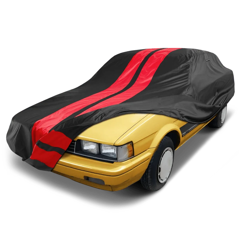 iCarCover Chevrolet Nova Black Red Pro Series Car Cover