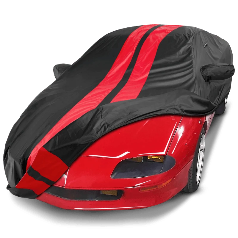 iCarCover Chevrolet Camaro Black Red Pro Series Car Cover