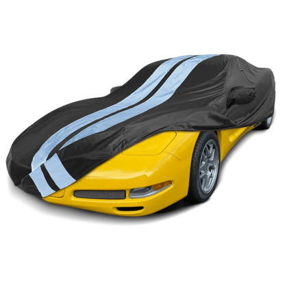 iCarCover Chevrolet Corvette Black Gray Pro Series Car Cover