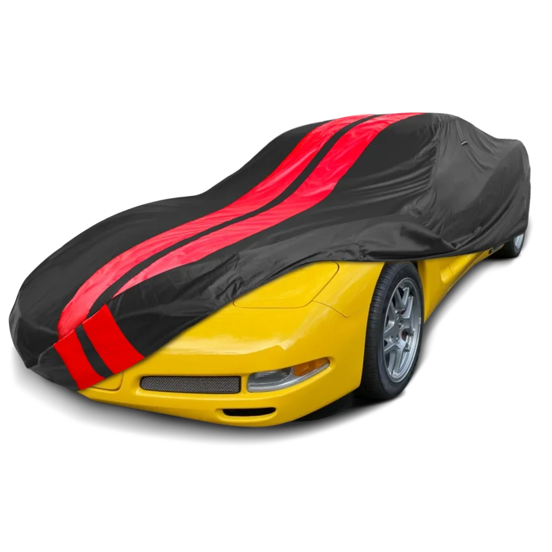 iCarCover Chevrolet Corvette Black Red Pro Series Car Cover