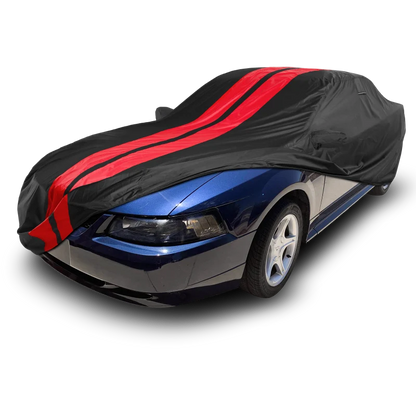 iCarCover Ford Mustang Black Red Pro Series Car Cover