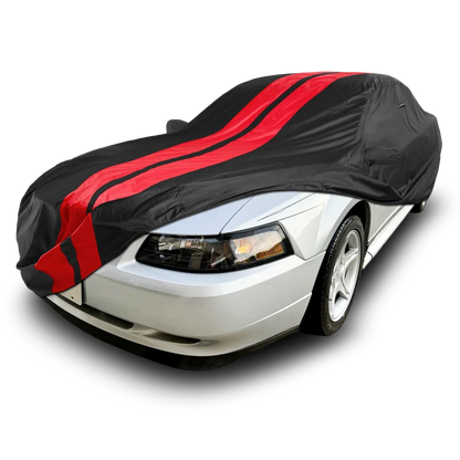 iCarCover Ford Mustang Black Red Pro Series Car Cover