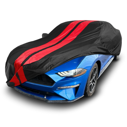 iCarCover Ford Mustang Black Red Pro Series Car Cover