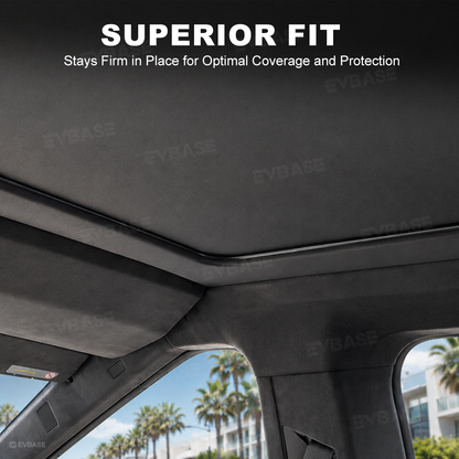EVBASE Cybertruck Sunshade Retractable Glass Roof Sunshade with Roll Fabric Style Heat Insulation UV Protection