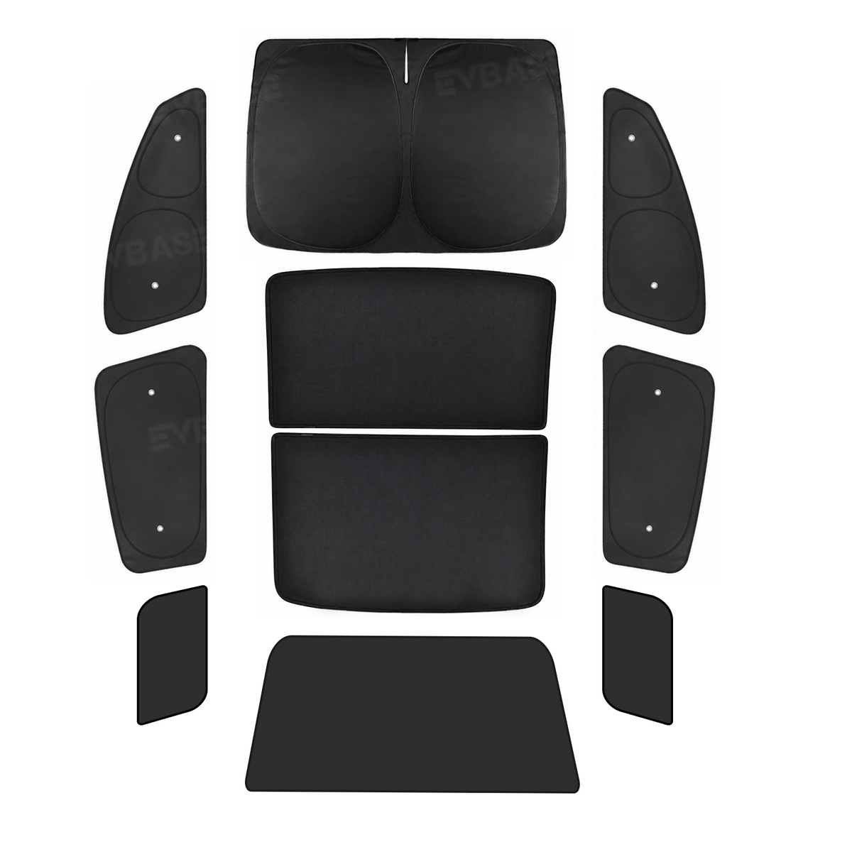 EVBASE Sunshade for Rivian R2 Side Window Shade & Windshield Sun Shade & Glass Roof Sun Visor Foldable Heat Reflective