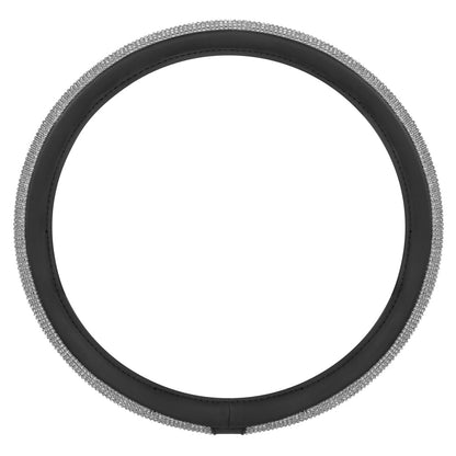 Carbella Bling Rhinestones Leatherette Steering Wheel Cover (Fits 14.5" - 15.5")
