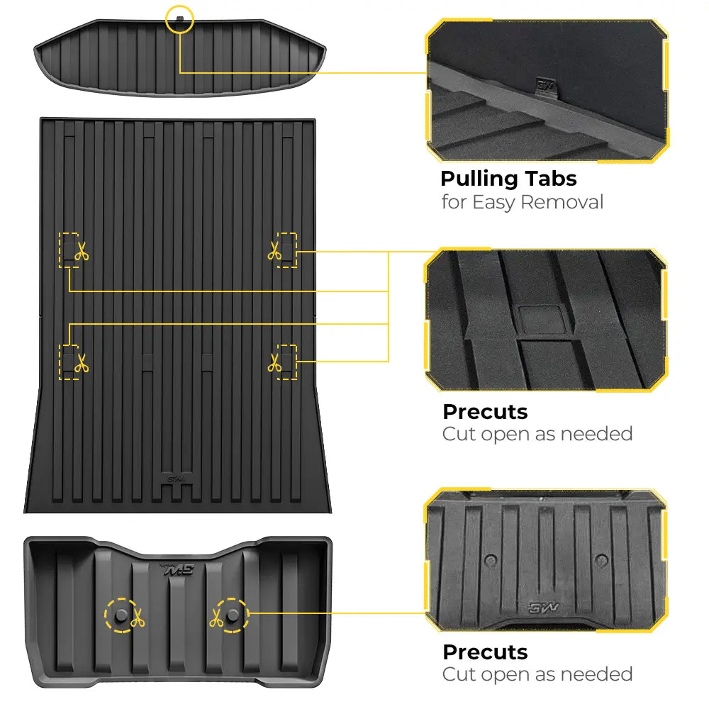 3W Tesla Cybertruck 2023 2024 2025 Custom Bed Mat Thorex™ All-Weather Protection