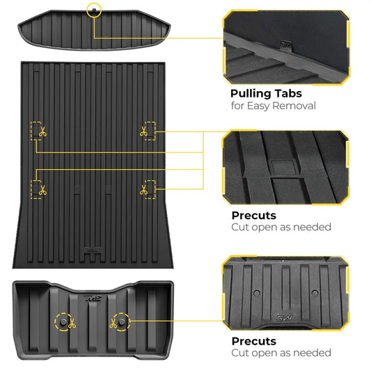 3W Tesla Cybertruck 2023 2024 2025 Custom Bed Mat Thorex™ All-Weather Protection