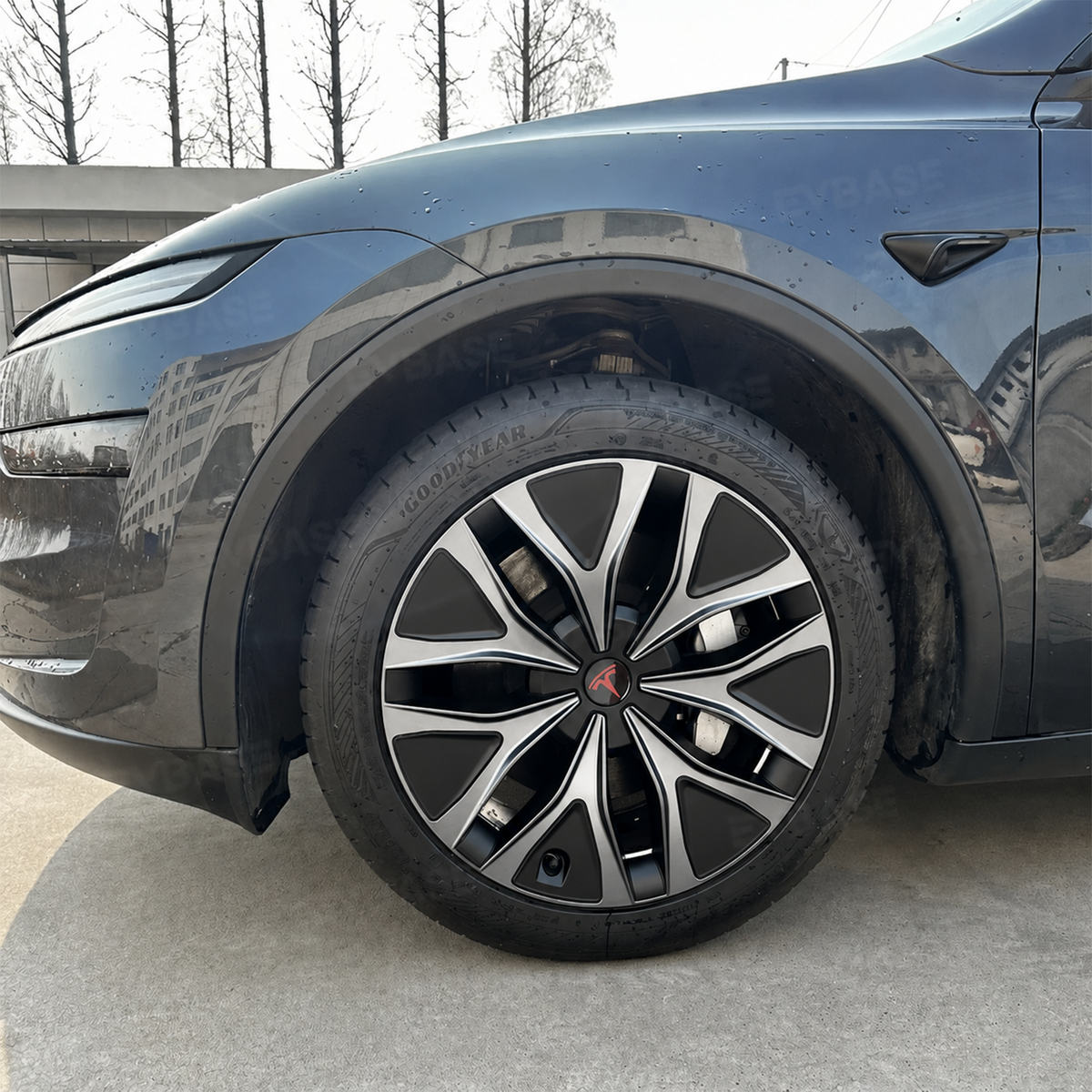 EVBASE Model Y L Wheel Covers 19" Mecha Wheels Hubcaps Inspired By Model Y Performance