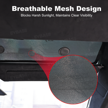 EVBASE Cybertruck Upper Front Windshield Sun Shade Anti-Glare Mesh Visor