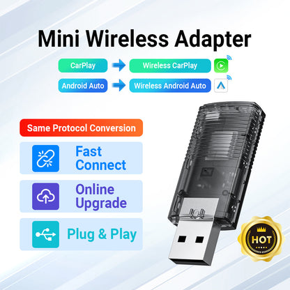 Ottocast 2-in-1 Mini Wireless CarPlay/Android Auto Adapter