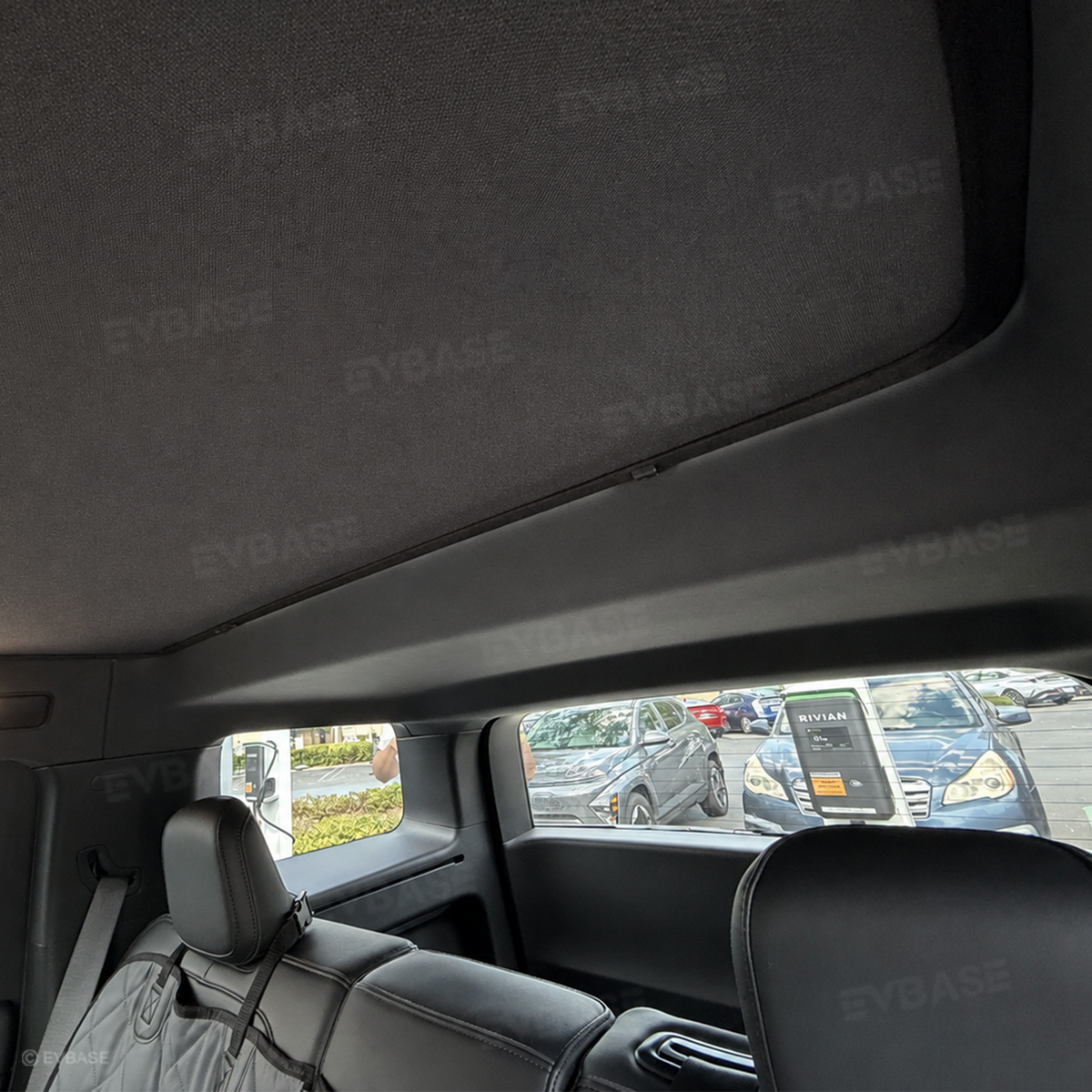 EVBASE Glass Roof Sunshade for Rivian R2 Ice Crystal Sunroof Shade Foldable Heat Reflective Sun Visor