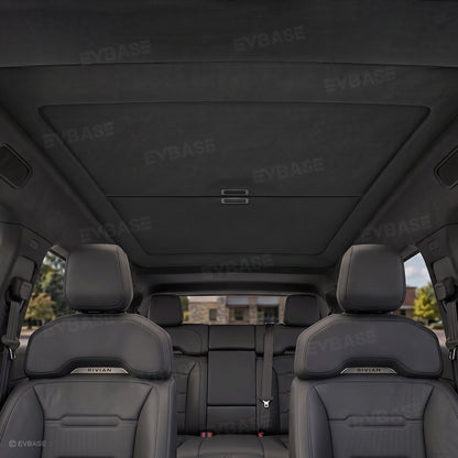 EVBASE Retractable Roof Sunshade for Rivian R2 Glass Sunroof Shade UV Protection & Heat Insulation
