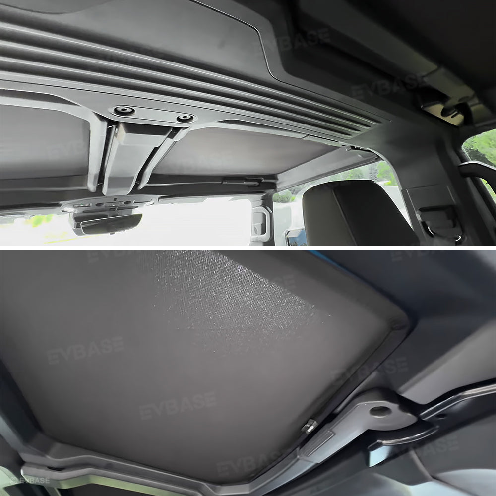 EVBASE Glass Roof Sunshade for Hummer EV Ice Crystal Sun Shield Foldable Sunroof Shade