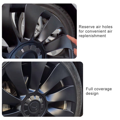 EVBASE Model 3 19 Inch Wheel Covers Replacement Überturbine Style Wheel Hubcaps Protector Cover Kit 4pcs
