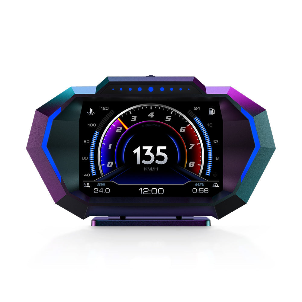 Carpuride P24 Newest Head-Up Display OBD2+GPS Smart Car HUD Gauge Digital Odometer