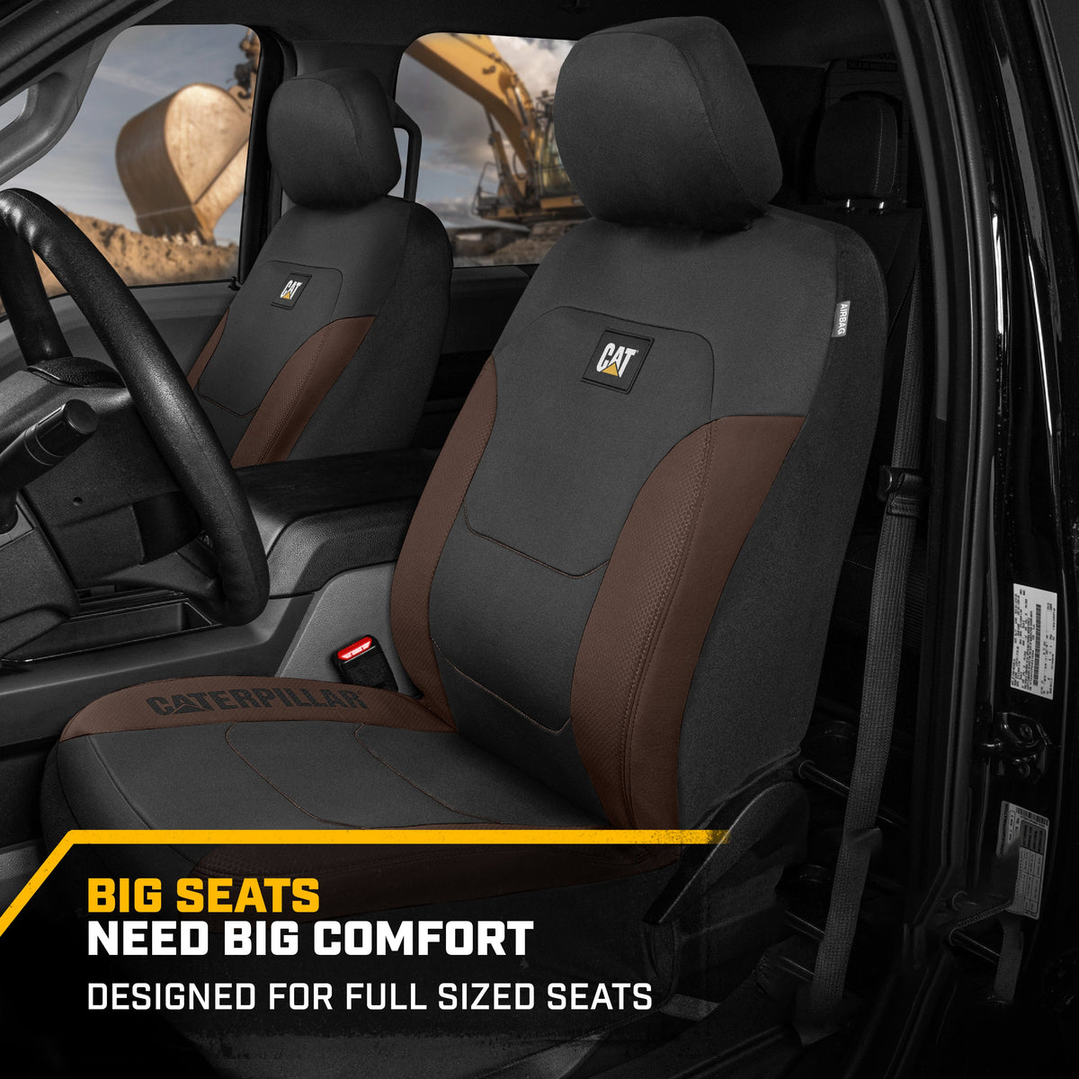 Cat® Flexfit™ Automotive Seat Covers for Cars Trucks and SUVs (Set of 2) - Car Seat Covers for Front Seats, Truck Seat Protectors , Auto Interior